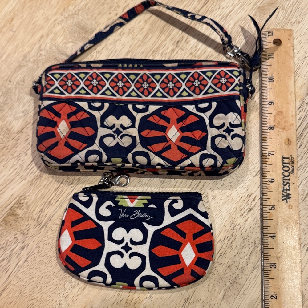 Vera Bradley wristlet and change purse. Set